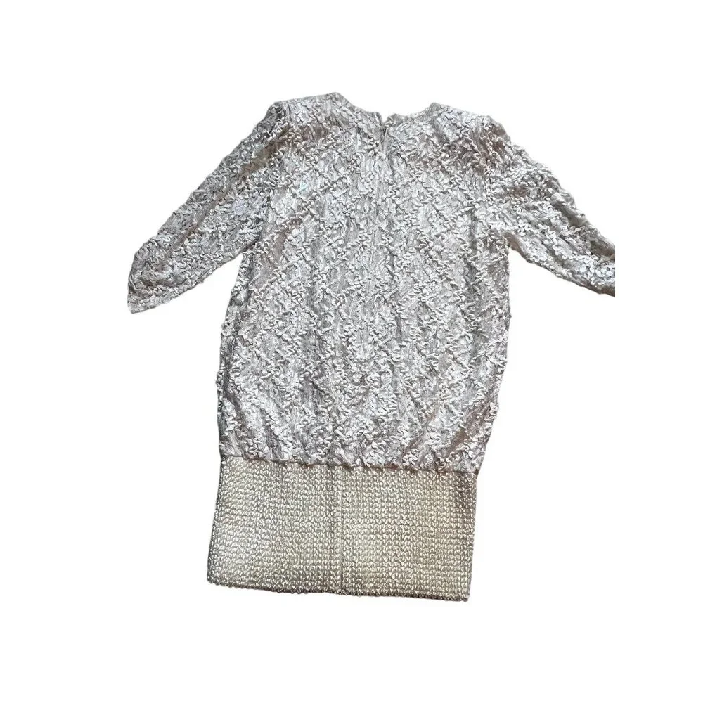 Vintage Siasia New York Champagne Gold Dress 1980s - Picture 6 of 7